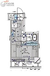 メインステージ横濱伊勢佐木3 1Kの間取図画像