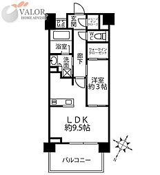 クリオラベルヴィ横濱サウス 1LDKの間取図画像