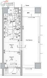 PREMIUMCUBE武蔵小山 2Kの間取図画像