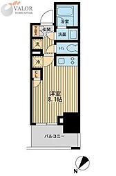 レジディア川崎 ワンルームの間取図画像