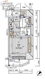 メインステージ川崎イースト 1Kの間取図画像