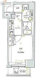 スパシエソリデ武蔵小杉 1Kの間取図画像