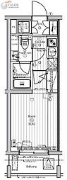 PREMIUMCUBE大崎 1Kの間取図画像
