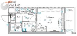 ラフィスタ元町2 1Kの間取図画像