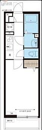 リブリ・東寺尾東台 1Kの間取図画像