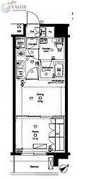 ラグジュアリーアパートメント横浜黄金町 1DKの間取図画像