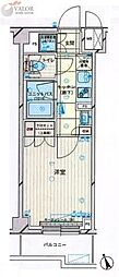 ルーブル仲六郷弐番館 1Kの間取図画像