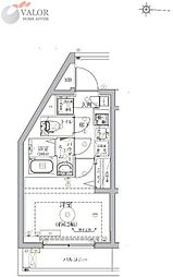 ベルシード武蔵小杉ノース 1Kの間取図画像