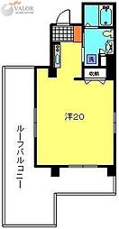 アンシャンテ ワンルームの間取図画像