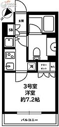 シティタワー横濱 1Kの間取図画像