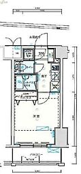バージュアル横濱鶴見 1Kの間取図画像