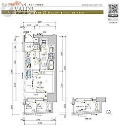 MAINSTAGEYOKOHAMAKANNAI 1Kの間取図画像