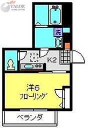 すみれハイツ 1Kの間取図画像