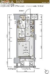 メインステージ東神奈川 1Kの間取図画像