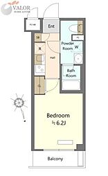 SHOKENResidence横浜鶴見2 1Kの間取図画像