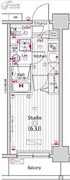 グランド・ガーラ横浜 1Kの間取図画像