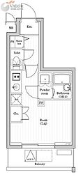 レジデンス横浜天王町 1Kの間取図画像