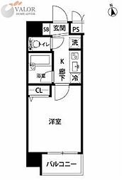 プレール大森EAST 1Kの間取図画像