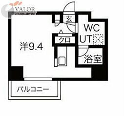 スパシエ東神奈川 ワンルームの間取図画像