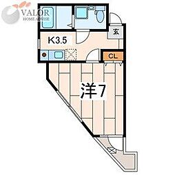 テルミニュス 1Kの間取図画像