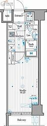 グランド・ガーラ新横浜NORTH 1Kの間取図画像
