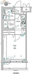 REALIZEKAMATA 1Kの間取図画像