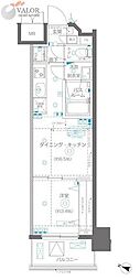 AELL横浜吉野町 1DKの間取図画像