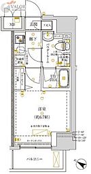クラリッサ新川崎 1Kの間取図画像