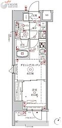 クレイシアIDZ川崎ザ・テラス 2Kの間取図画像