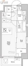 アジールコート蒲田 1DKの間取図画像