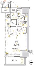 クラリッサ新川崎 1Kの間取図画像