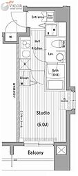 ガーラグランディ横濱桜木町 1Kの間取図画像