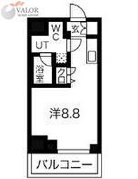 スパシエアコルデ横浜 ワンルームの間取図画像