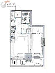 エストゥルース横濱吉野町 1DKの間取図画像