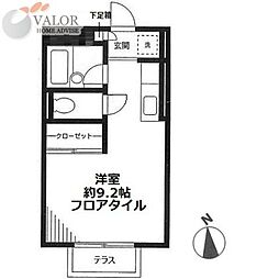 サニーコート ワンルームの間取図画像