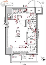 CRACIAYOKOHAMA-NORTH 1Kの間取図画像