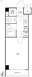 ルーブル武蔵小杉弐番館 1Kの間取図画像