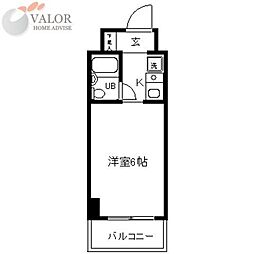 日神パレステージ川崎第2 ワンルームの間取図画像