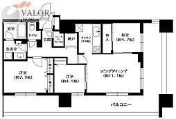 イニシア新川崎 3LDKの間取図画像
