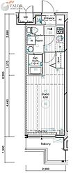 MAINSTAGE二子多摩川 1Kの間取図画像
