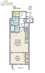 クレストコート池上六丁目 1LDKの間取図画像