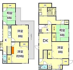 南台一丁目貸家 2階5LDKの間取り