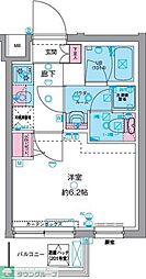 小田急小田原線 町田駅 徒歩10分の賃貸マンション 1階1Kの間取り