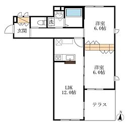 AF YUTAKASO[新築ヘーベルメゾン・Ecoレジ] 2LDKの間取図画像