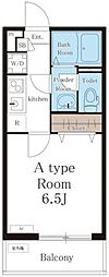 リブリ・東柏ヶ谷 1Kの間取図画像
