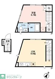 フェリオ小田急相模原 1LDKの間取図画像