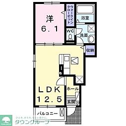 マカロン.m 1LDKの間取図画像