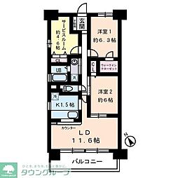 フォレストフローラ 3LDKの間取図画像