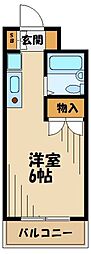 リッチマウント ワンルームの間取図画像