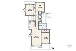 フォルム池田五月丘 3LDKの間取図画像